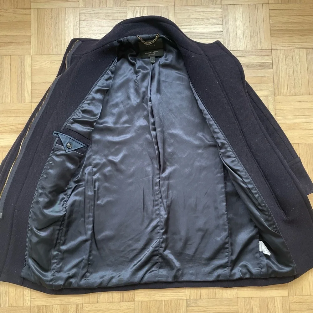 J.Crew Women’s Stadium Cloth Navy Cocoon Coat, 0P - Picture 4 of 5